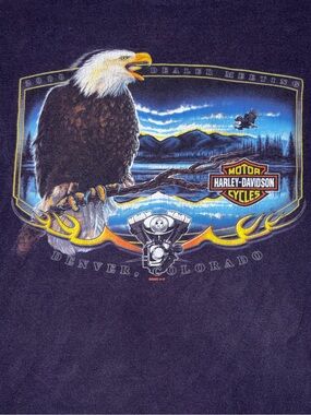 Vintage Harley Davidson Purple 2XL Blue Eagle Dealer Meeting Denver CO 2000
